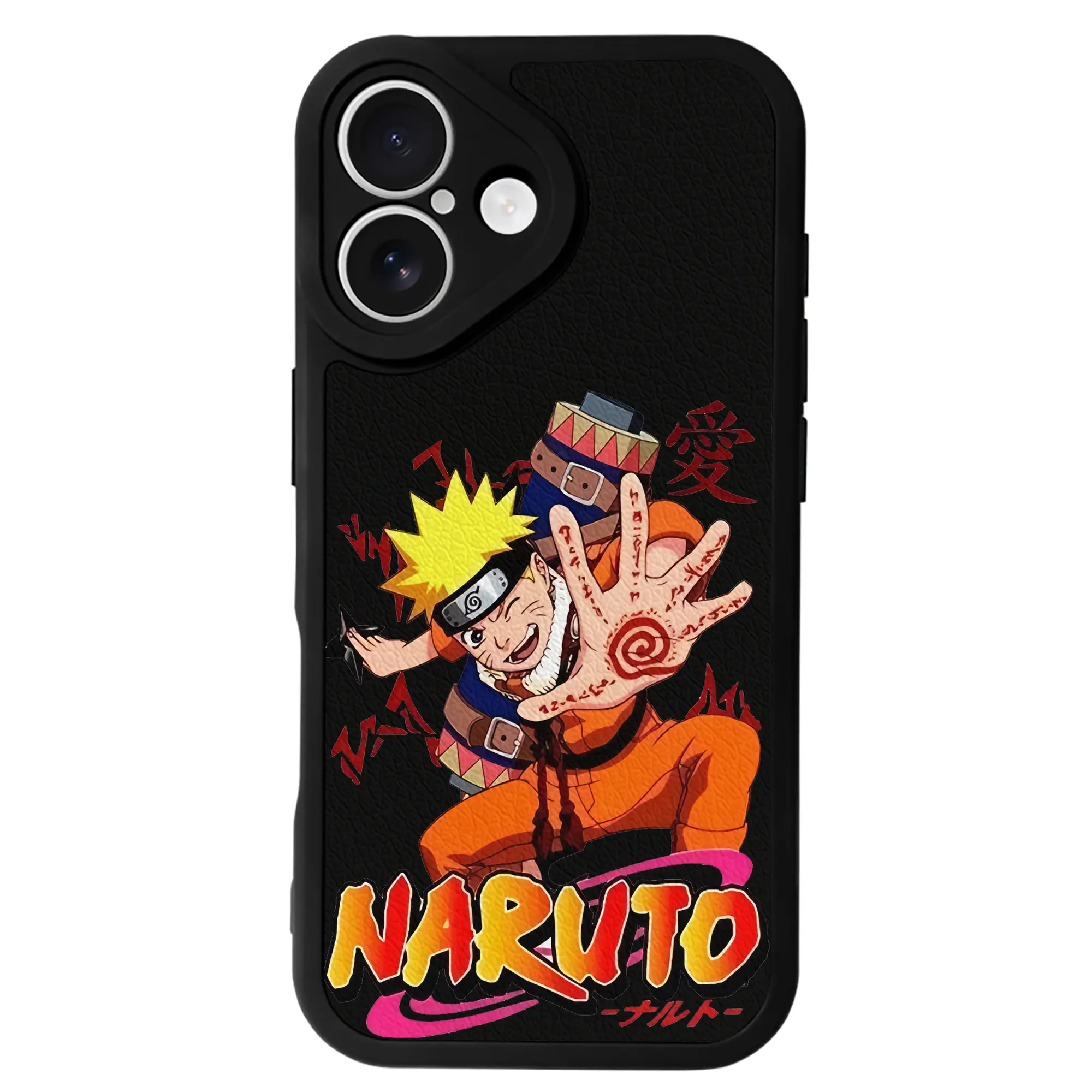 ナルト グッズ うずまき ナルト - IPhone 16シリーズ対応 ・ シリコンスマホケース ・ レザー調 ・ 高精度フィット ・ 耐衝撃 ・ ワイヤレス充電対応 ・ 精密カット